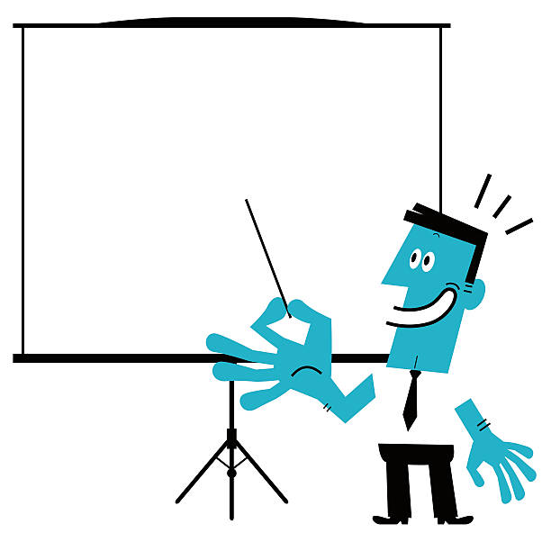 illustrations, cliparts, dessins animés et icônes de homme d'affaires donnant une présentation dans un cadre de conférence/réunion - boardroom chairs