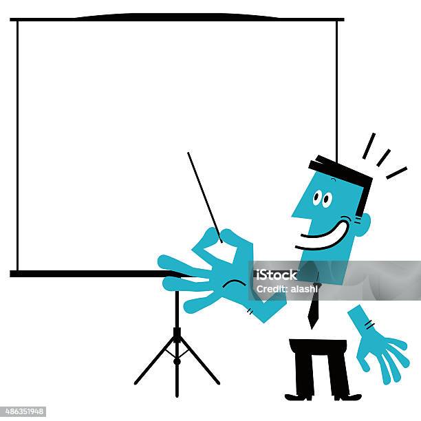 Businessman Giving A Presentation In A Conference Meeting Setting Stock Illustration - Download Image Now