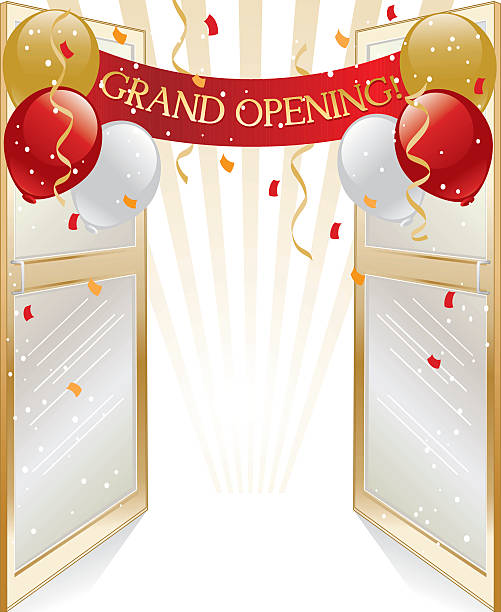 Grand Opening Celebration vector art illustration