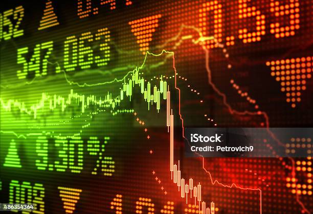 Crisis En El Mercado De Stock Foto de stock y más banco de imágenes de Mercado bursátil - Mercado bursátil, Datos de la bolsa, Caída de la bolsa de acciones