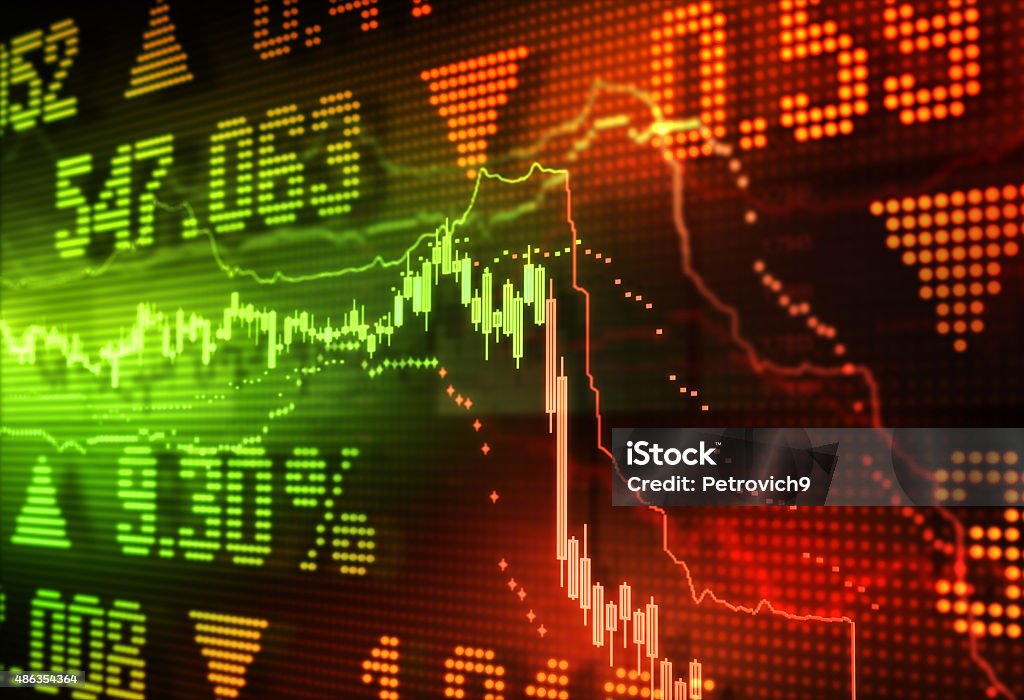 Crisis in the stock market Stock Market and Exchange Stock Photo