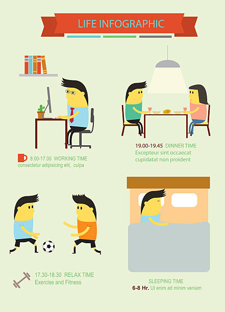 ilustrações, clipart, desenhos animados e ícones de vetor de rotina - office business soccer exercising