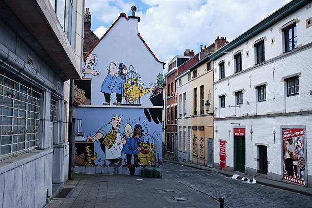 Brussels, Belgium - March 23, 2014: Mural \