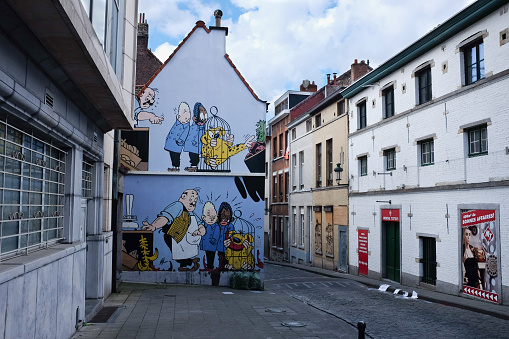 Brussels, Belgium - March 23, 2014: Mural \