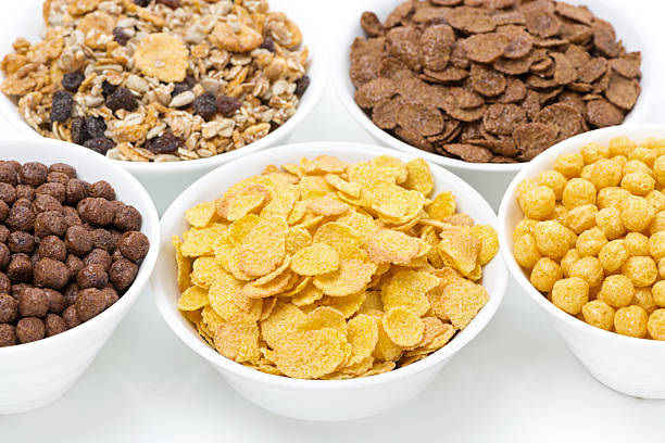 istock assortment breakfast cereals in bowls 486356647