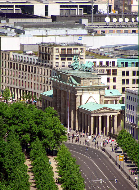 istock View of on a Branderburger Gate from above 486358074
