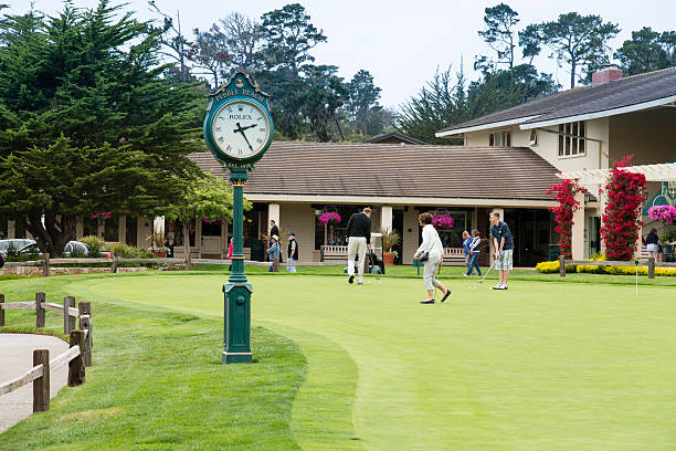 golfe em pebble beach - pebble beach california california golf carmel california imagens e fotografias de stock