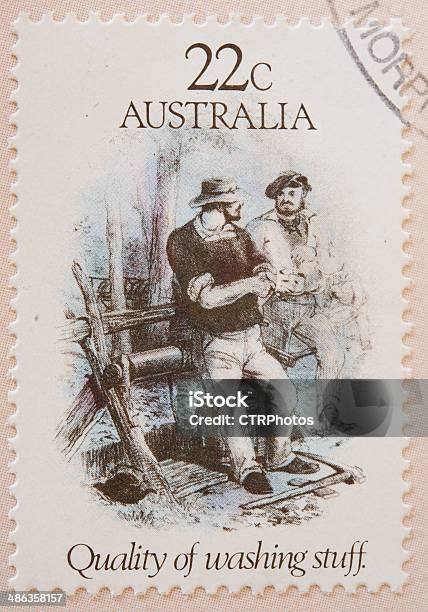 Australian Postage Stamp Stock Photo - Download Image Now - Australia, Cancellation, Cancelled - Single Word