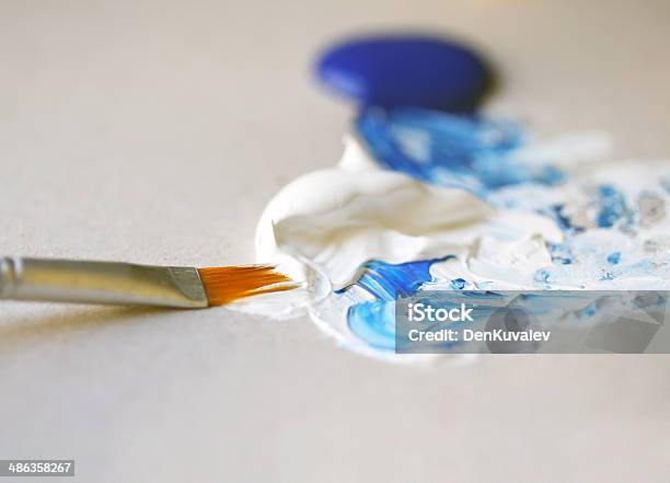 Closeup Of Brush Stock Photo - Download Image Now - Abstract, Acrylic Painting, Art