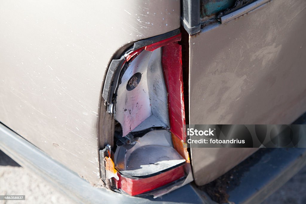 car crash Rescuers are working at the scene.Rescuers are working at the scene. Bonnet - Hat Stock Photo