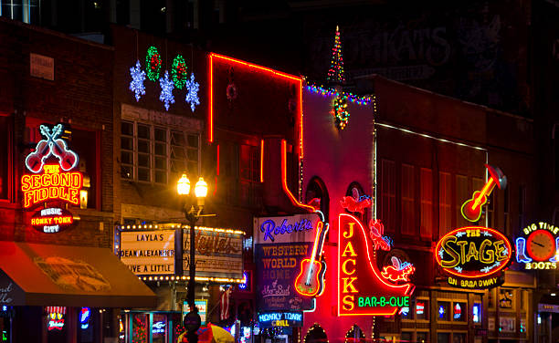 Nightlife in Nashville, Tennessee stock photo
