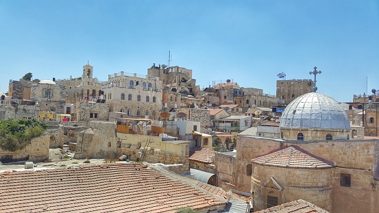 ancient city of jerusalem view above