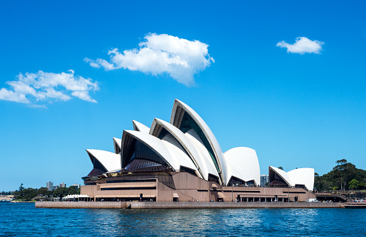 Sydney, Australia - October 16, 2014: The Opera House seen from the bay