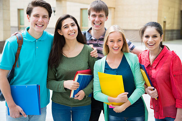 istock Group of student outdoor 486365978