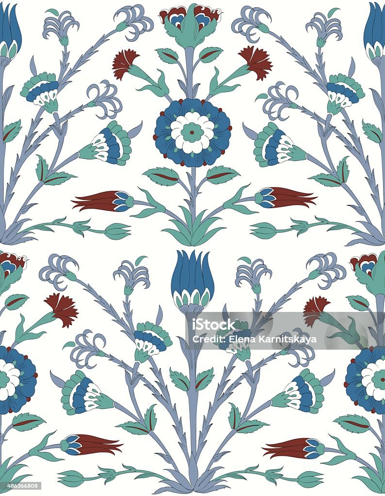 Traditional Arabic  ornament seamless Traditional Arabic  ornament seamless. Floral Ornamental pattern. Iznik .Vector.  Background Asian and Indian Ethnicities stock vector