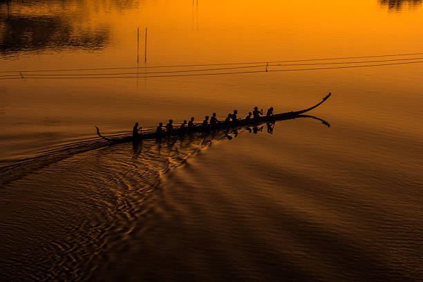 istock Image of silhouette, Rower at sunse 486367618