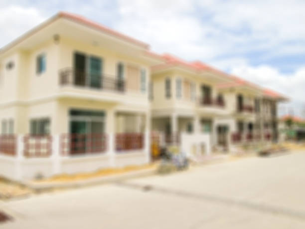 istock View of construction village blur background. 486369004