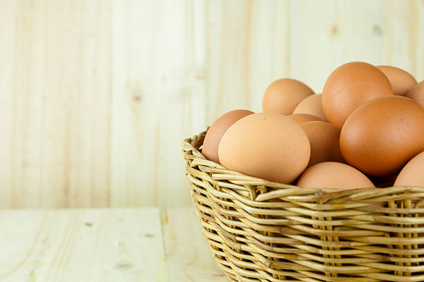 istock Full of Eggs put in a wicker basket 486369220