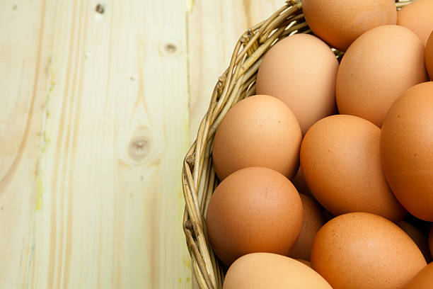 istock Full of Eggs put in a wicker basket 486370740