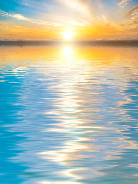 istock Surface Rippled of water and sky background 486371242