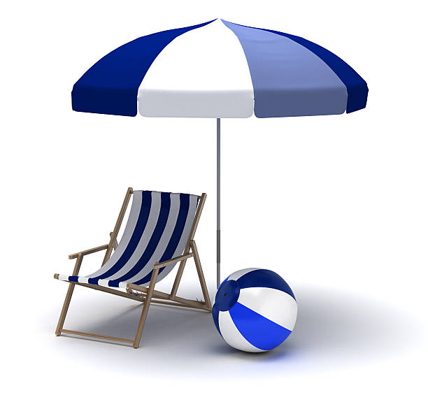 istock Beach Chair and Umbrella 486373863