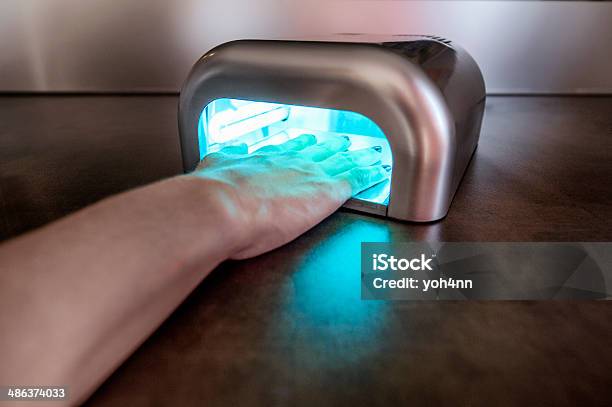 Ultraviolet Machine Stock Photo - Download Image Now - Nail Salon, Indoors, Adult