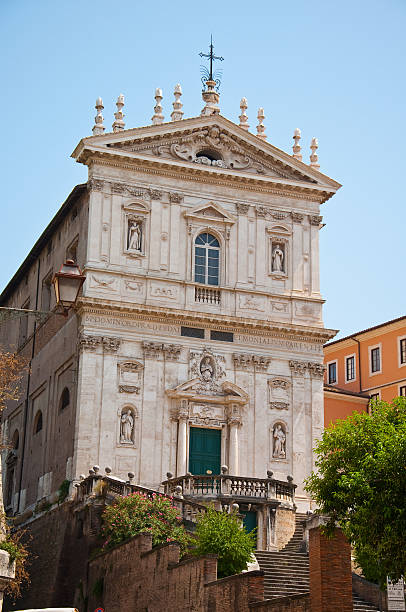 The Church of Santi Domenico e Sisto. Rome, Italy. stock photo