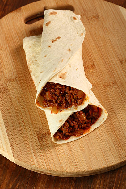 istock Beef tortilla with chili sauce. Enchilada. 486374105