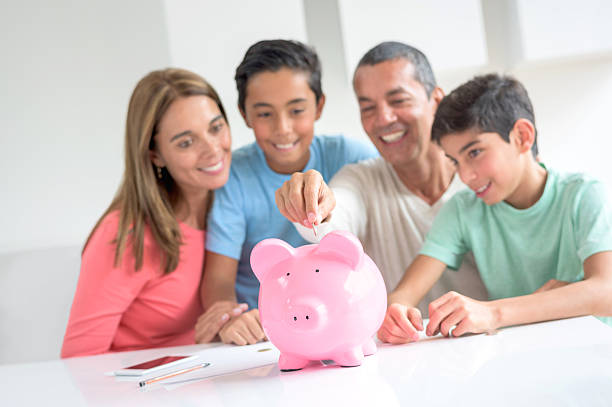 istock Latin American family saving money 486374802