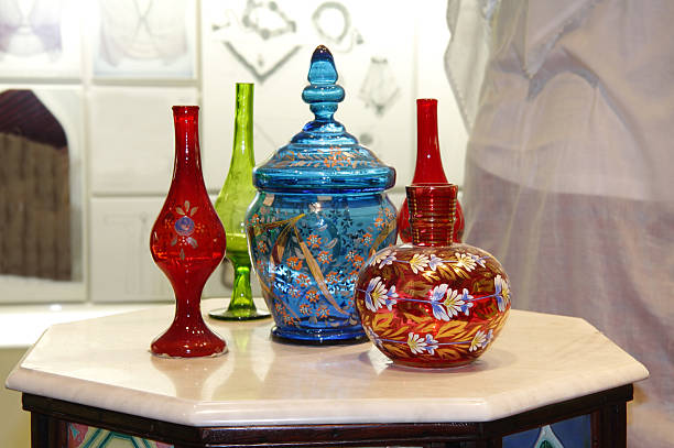 istock Beautiful ancient colourful Arabic flower vase 486374809