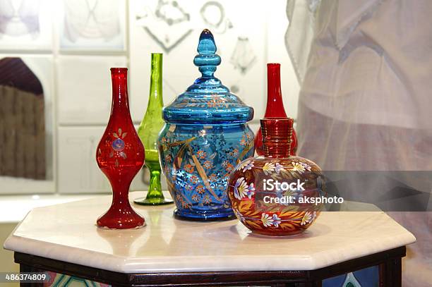 Beautiful Ancient Colourful Arabic Flower Vase Stock Photo - Download Image Now - Ancient, Antique, Architecture