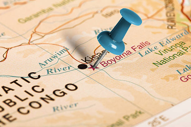 istock Location Boyorna Falls. Blue pin on the map. 486375054
