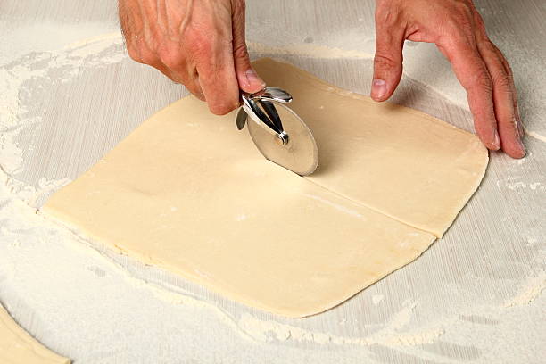 istock Making Chocolate Croissants with Puff Pastry 486376591