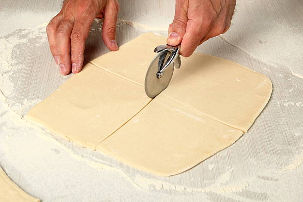 istock Making Chocolate Croissants with Puff Pastry 486376593