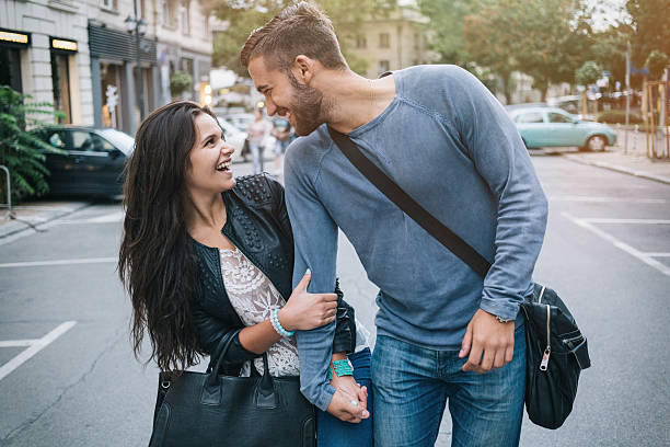 istock Young couple out for a walk 486377054
