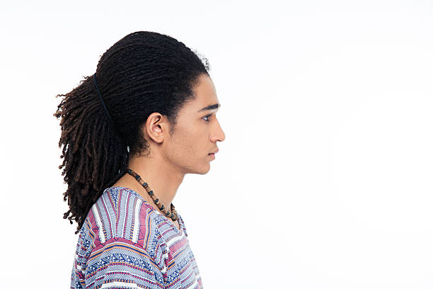 istock Side view portrait of afro american man 486377410