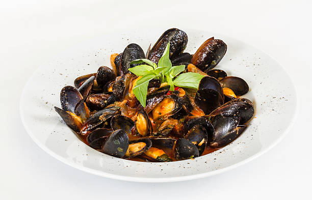 istock close up on mussels on white background 486380665
