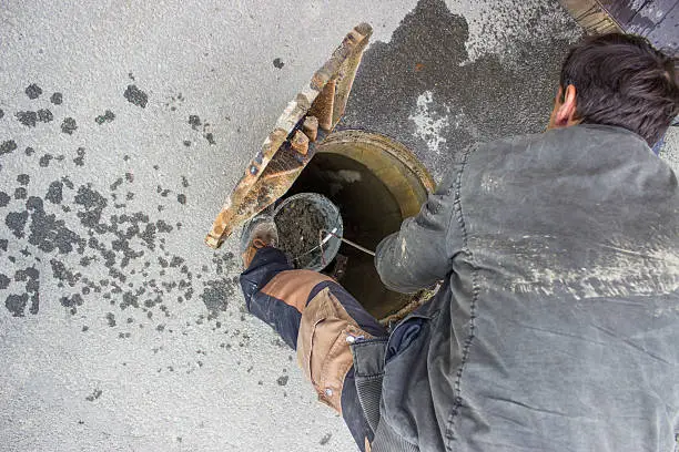 Photo of cleaning the sewers, blocked drain cleaning