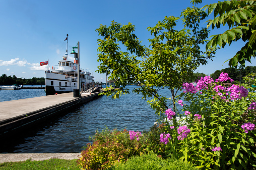 Gravenhurst, Ontarion, Canada - August 15, 2015: Muskoka Steamship is waiting passengers