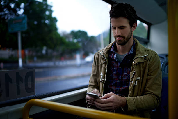 istock Just got on the bus, be there in 15 minutes 486383566
