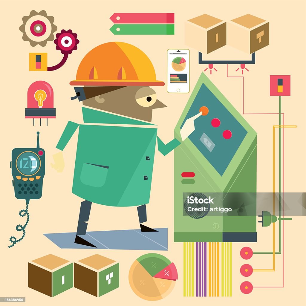 Computer Operator Stock Illustration - Download Image Now - 2015 ...