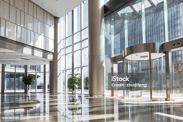 Empty Hall In The Modern Office Building Stock Photo - Download Image Now - Office, Building Entrance, Corporate Business