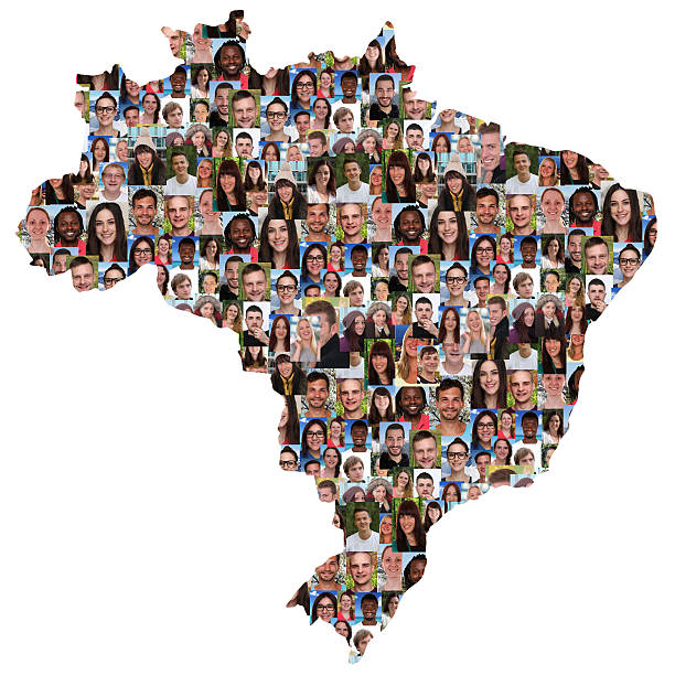 brasil mapa multicultural grupo de jovens de integração - brasil fotos - fotografias e filmes do acervo