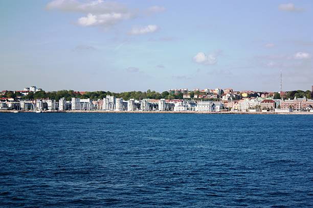 istock Helsingborg under blue sky in Sweden, photographed from the ferry 486396144
