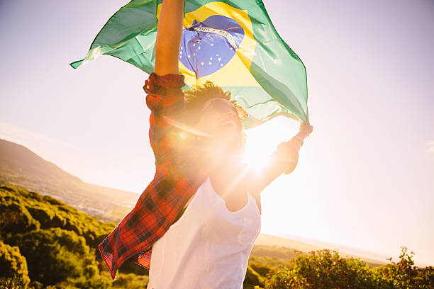 istock Waving the brazilian flag 486396541