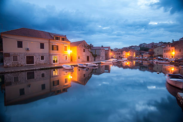 istock City harbour reflection in Hvar Croatia 486396810