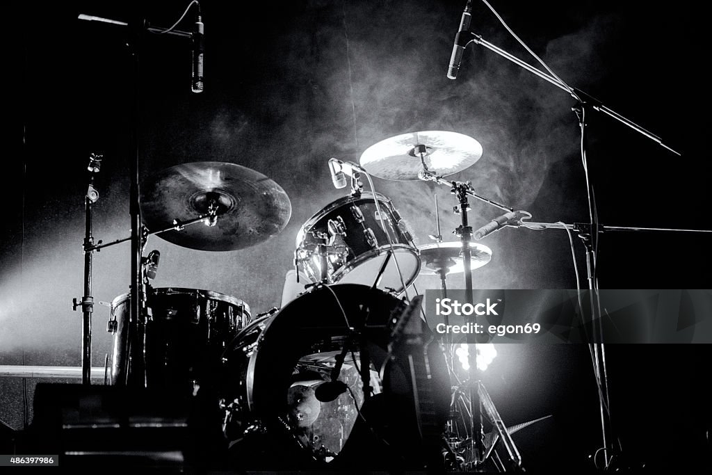 Drum кit Drum кit on the stage. Rock Music Stock Photo