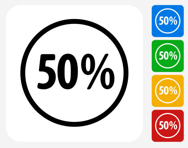 istock 50 Percent Sign Icon Flat Graphic Design 486401652