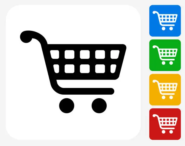 Vector illustration of Shopping Cart Icon Flat Graphic Design