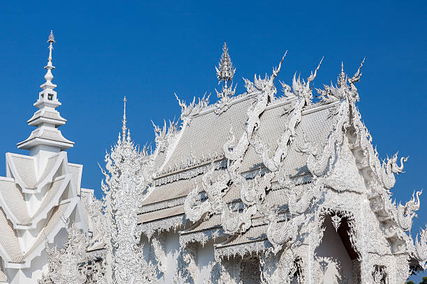 Wat Rong Khun temple, Chiang Rai province, northern Thailand stock photo